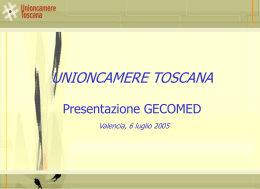 Presentazione - Unioncamere Toscana