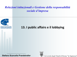 13 - Public Affairs e Lobbying