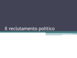 Il reclutamento politico