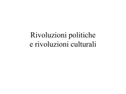 Rivoluzioni politiche e rivoluzioni culturali