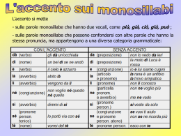 monosillabi e accento