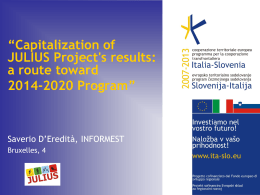 Project acronym/ Project Title in SLOVENE - Julius Project