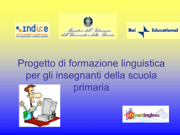 Progetto di formazione linguistica per gli insegnanti della scuola