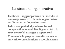 La struttura organizzativa by R.A.