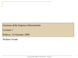 GII 2009 - Lezione 1