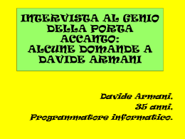 Intervista al genio della porta accanto
