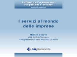 Monica Cerruti - Csi Piemonte - "I servizi al mondo delle imprese"