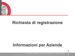 Aziende - Procedura di registrazione