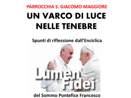 Lumen Fidei Presentazione e introduzione