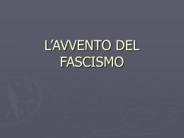 l`avvento del fascismo