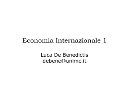 Economia Internazionale Introduzione