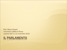 Il Parlamento 2014 II autonomia organizzazione.