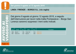 Provvedimenti che interessano i transiti via Vaglia (ppt - 447 KB)