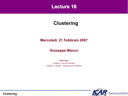 clustering - ICAR-CNR
