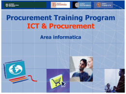 Modulo : ICT & Procurement - Facoltà di Economia