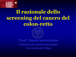 Il razionale dello screening del cancro del colon