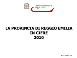 La provincia di Reggio Emilia in cifre 2010