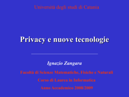 Legislazione informatica - Università degli Studi di Catania