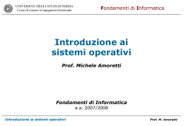Introduzione ai Sistemi Operativi