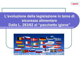 La sicurezza alimentare e il “pacchetto igiene”