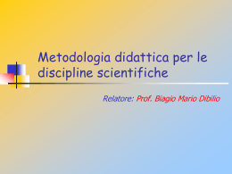 Progettazione curricolare e didattica delle discipline scientifiche