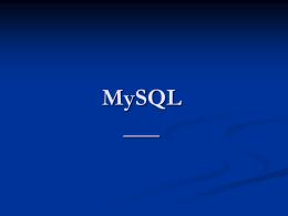 Introduzione a MySQL