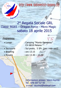 Bando regata 2015 2 - Gruppo Radiovelisti Lugano