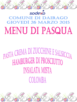 menu di pasqua 2015