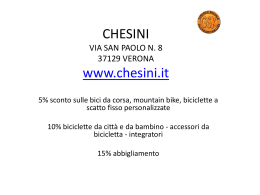 CHESINI VIA SAN PAOLO N. 8 37129 VERONA www.chesini.it