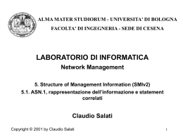 ASN.1 e Internet Management Framework (RFC 1902)