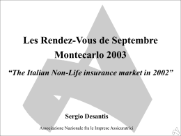 The Italian Non-Life insurance market in 2002 - Les Rendez
