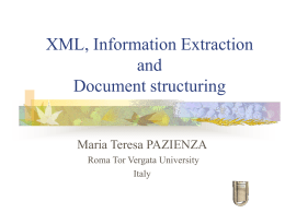 6.XMLStructuring-information - Università degli Studi di Roma