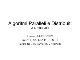 Algoritmi Paralleli e Distribuiti