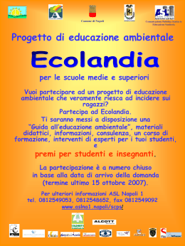 Progetto di educazione ambientale Ecolandia