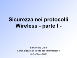 Protocolli Wireless parte I