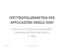 spettropolarimetria per applicazioni single-dish
