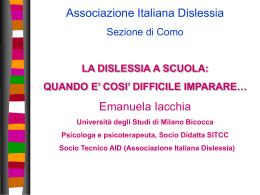 dislessia - Università degli Studi di Milano