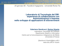 Le ricadute dell`innovazione sul territorio: regione Toscana