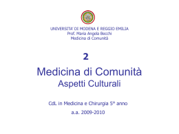 2.Aspetti culturali di MC - Facoltà di Medicina e Chirurgia