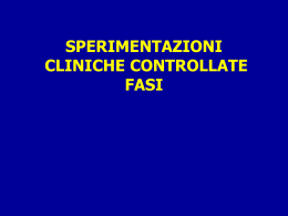 Sperimentazioni Cliniche controllate