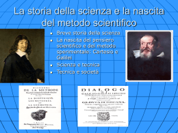 La storia della scienza e la nascita del metodo scientifico – Prof Storti