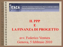 Federico Ventura - Finanza di progetto