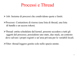 Processi e Thread in Windows 2000 - ICAR-CNR