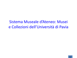 Il Sistema Museale dell`Università di Pavia