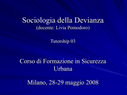 SocDevianza_Tutorship03 - Dipartimento di Sociologia