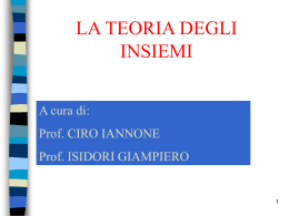 OPERAZIONI TRA INSIEMI