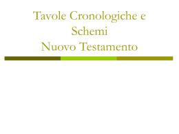Tavole Cronologiche e Schemi Nuovo Testamento