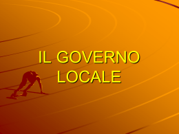 Il Governo locale