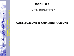 Lezioni (1-2) su Amministrazione e Costituzione