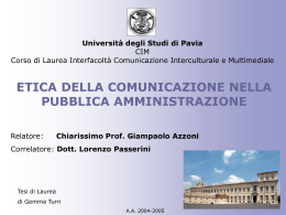 TURRI - Cim - Università degli studi di Pavia